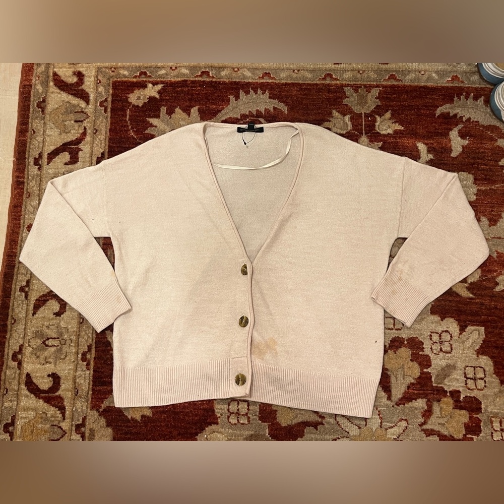 Cream Cashmere Button-Up Cardigan